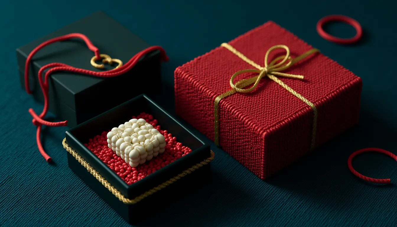 A small rectangular lacquer seal box lying open on a dark cloth.
